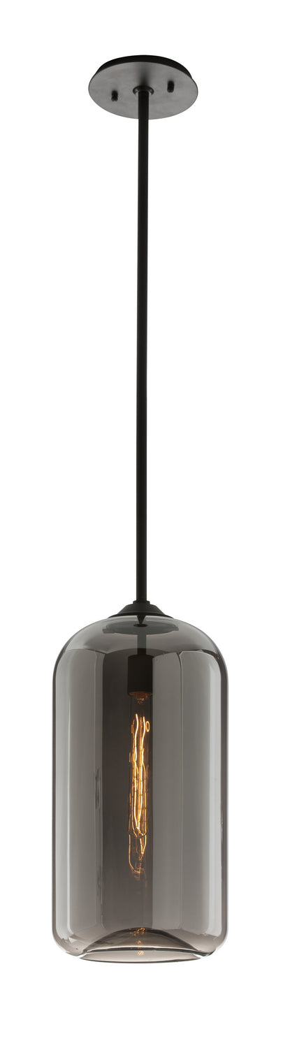 Troy Lighting Canada - One Light Pendant - District - Soft Black- Union Lighting Luminaires Decor