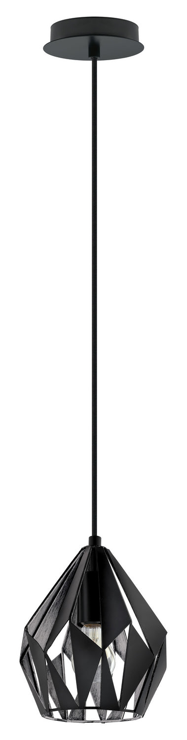 Eglo Canada - One Light Suspension - Carlton 3 - Matte Black- Union Lighting Luminaires Decor