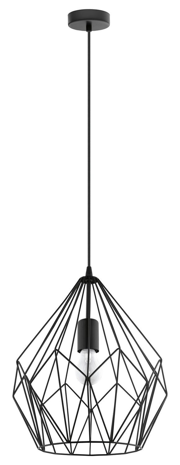 Eglo Canada - One Light Suspension - Carlton - Matte Black- Union Lighting Luminaires Decor