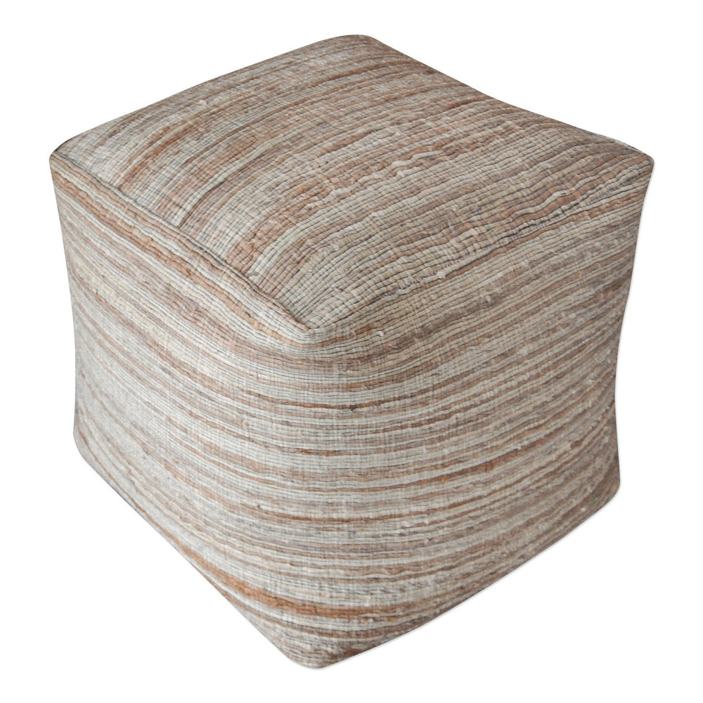 Uttermost - Pouf - Shiro - Butterscotch And Light Tan- Union Lighting Luminaires Decor