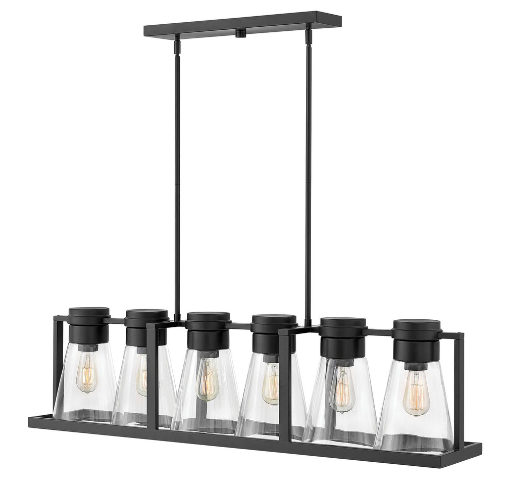 Hinkley Canada - LED Linear Chandelier - Refinery - Black with Clear glass- Union Lighting Luminaires Decor