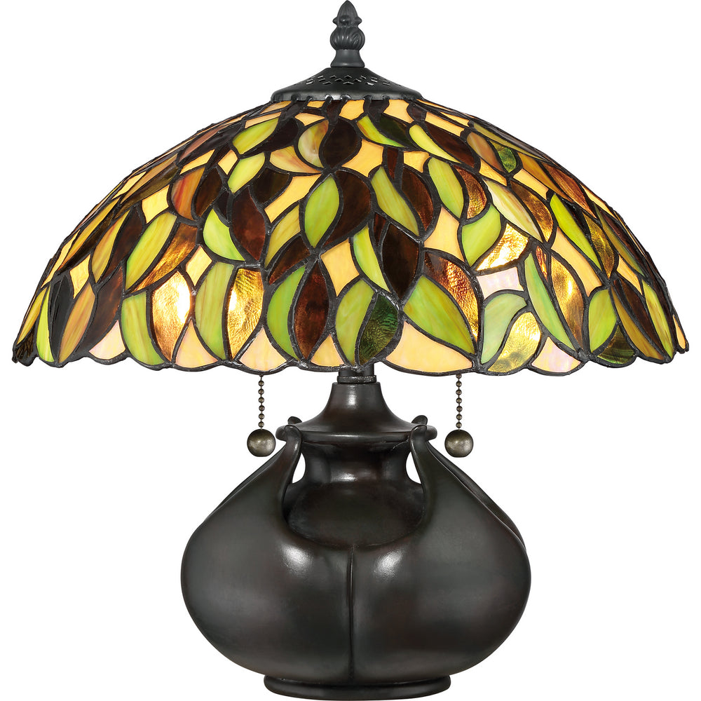 Quoizel - Two Light Table Lamp - Greenwood - Valiant Bronze- Union Lighting Luminaires Decor