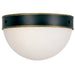 Crystorama - Two Light Outdoor Flush Mount - Capsule - Matte Black / Textured Gold- Union Lighting Luminaires Decor