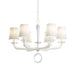 Schonbek - Six Light Chandelier - Emilea - White- Union Lighting Luminaires Decor