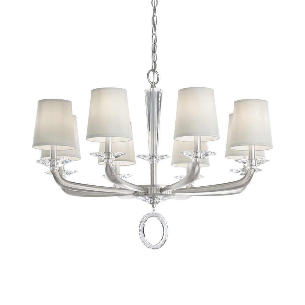 Schonbek - Eight Light Chandelier - Emilea - Antique Silver- Union Lighting Luminaires Decor