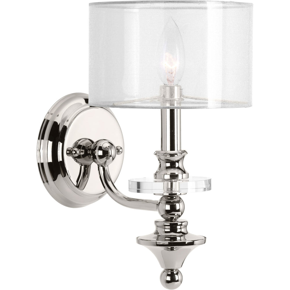 Progress Canada - One Light Wall Sconce - Marche' - Polished Nickel- Union Lighting Luminaires Decor