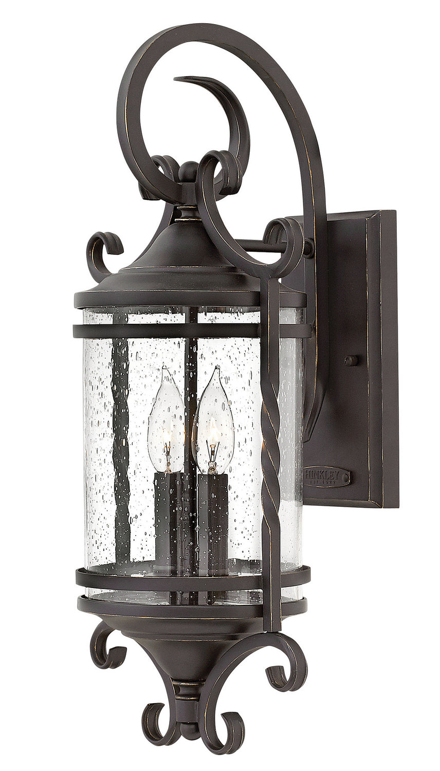 Hinkley Canada - LED Wall Mount - Casa - Olde Black with Clear Seedy glass- Union Lighting Luminaires Decor