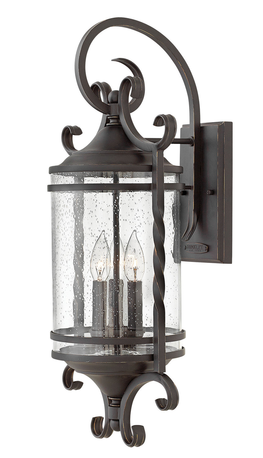 Hinkley Canada - LED Wall Mount - Casa - Olde Black with Clear Seedy glass- Union Lighting Luminaires Decor