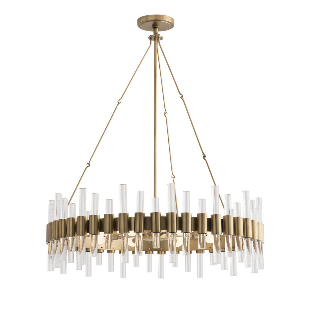 Arteriors - Eight Light Chandelier - Haskell - Antique Brass- Union Lighting Luminaires Decor