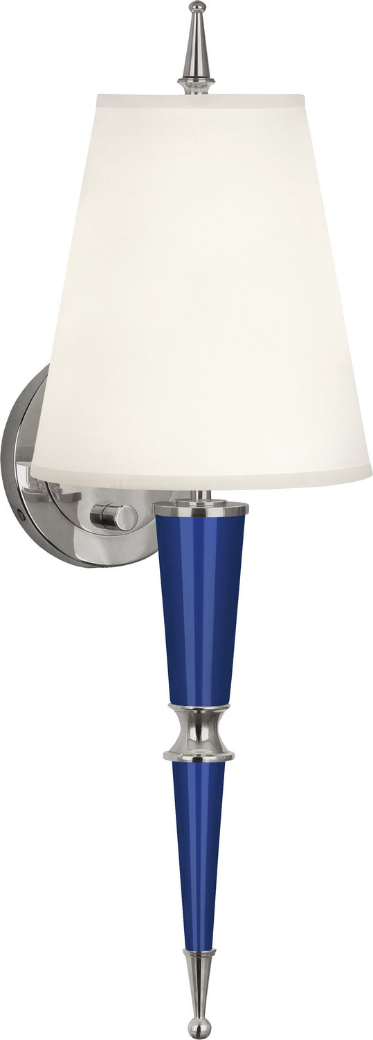 Robert Abbey - One Light Wall Sconce - Jonathan Adler Versailles - Navy Lacquered Paint w/Polished Nickel- Union Lighting Luminaires Decor