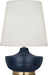 Robert Abbey - One Light Table Lamp - Michael Berman Nolan - Matte Midnight Blue Glazed Ceramic and Modern Brass- Union Lighting Luminaires Decor