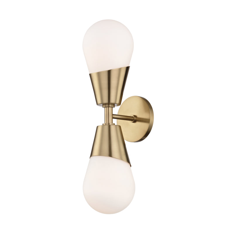 Mitzi Canada - Two Light Wall Sconce - Cora - Aged Brass- Union Lighting Luminaires Decor