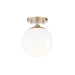 Mitzi - One Light Semi Flush Mount - Stella - Aged Brass- Union Lighting Luminaires Decor