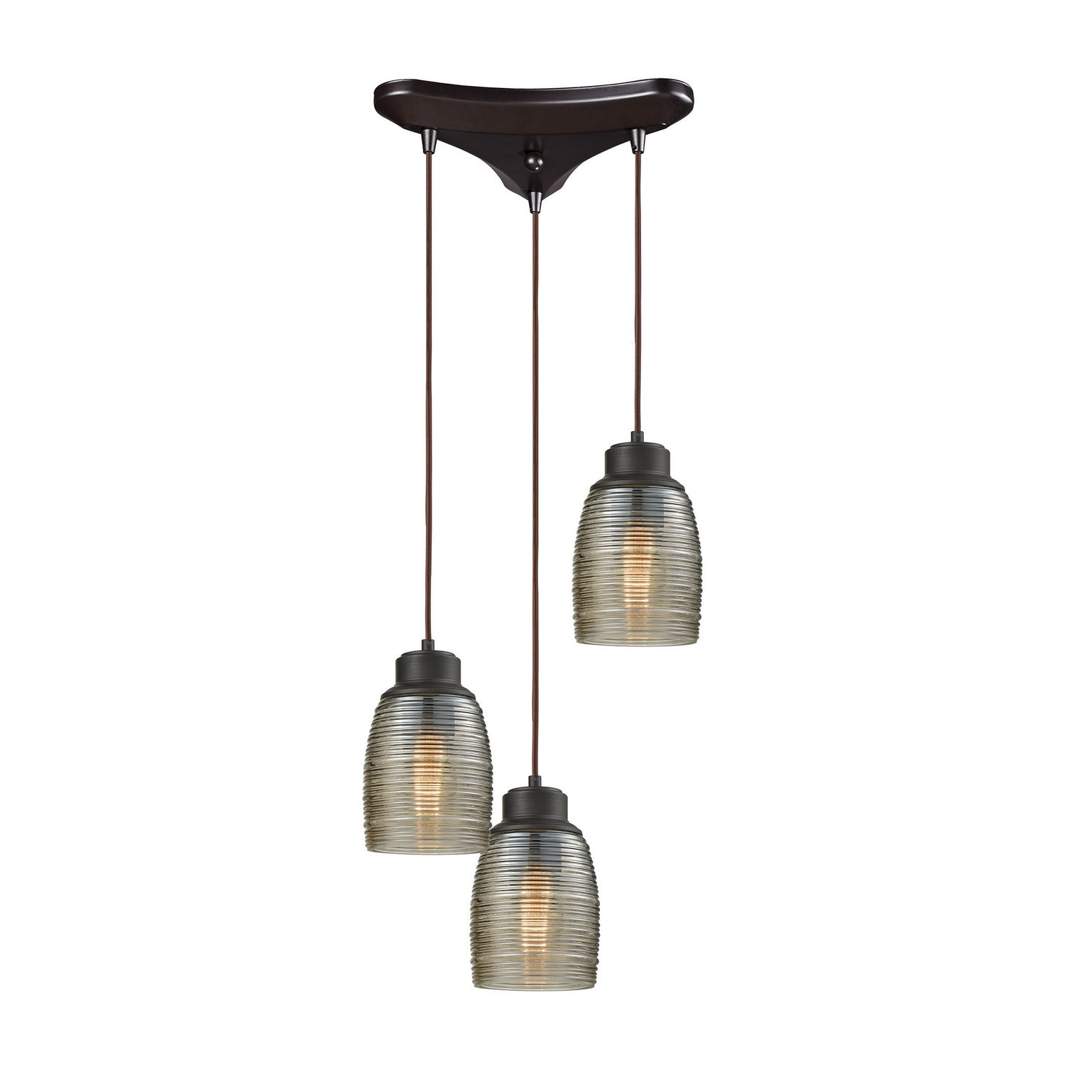 ELK Home - Three Light Pendant - Muncie - Oil Rubbed Bronze- Union Lighting Luminaires Decor
