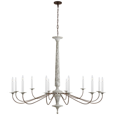 Visual Comfort Signature Canada - 12 Light Chandelier - Bordeaux - Swedish White and Natural Rust- Union Lighting Luminaires Decor