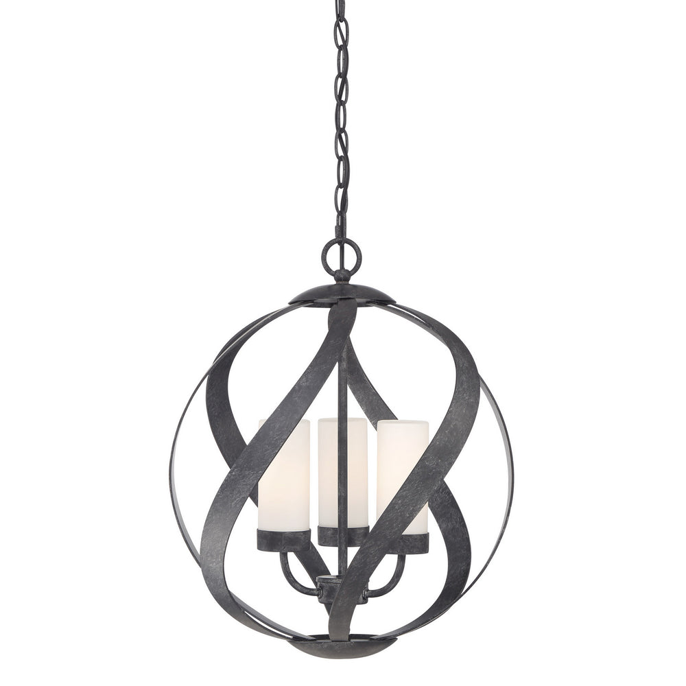 Quoizel - Three Light Pendant - Blacksmith - Old Black Finish- Union Lighting Luminaires Decor