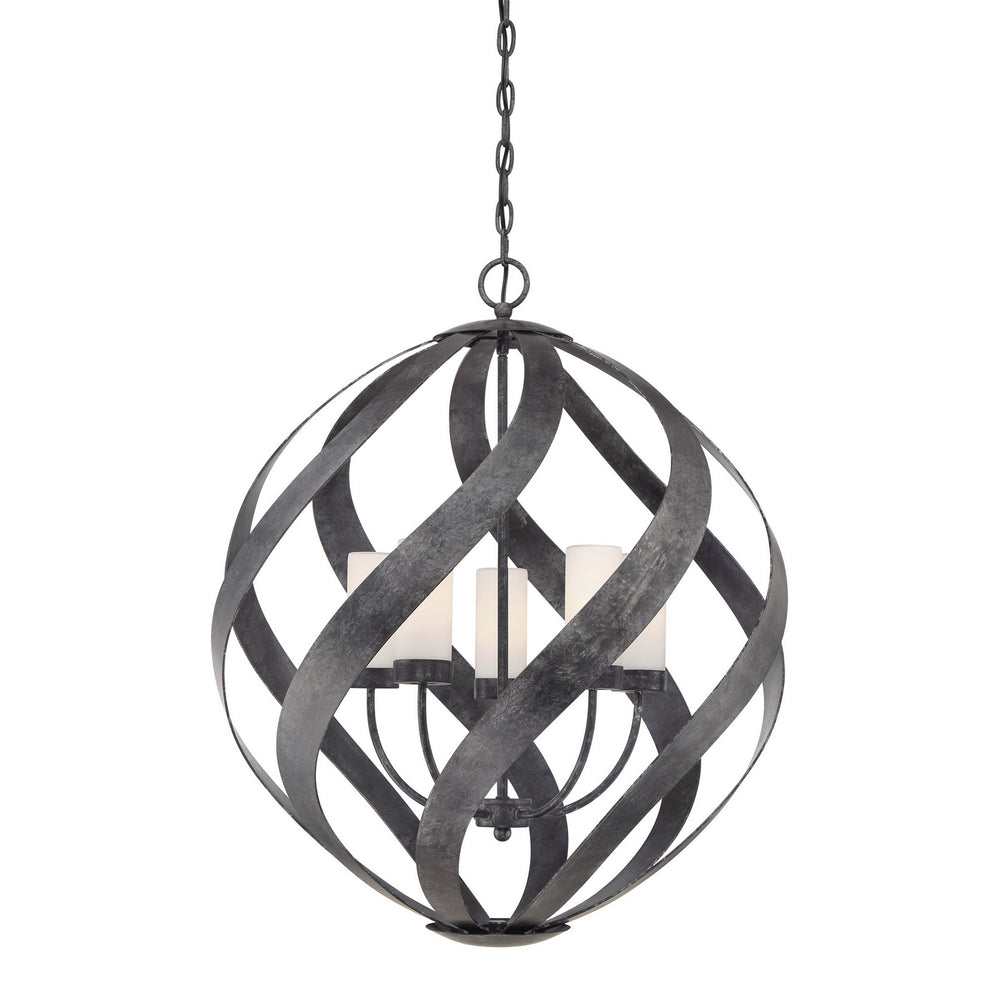 Quoizel - Five Light Pendant - Blacksmith - Old Black Finish- Union Lighting Luminaires Decor