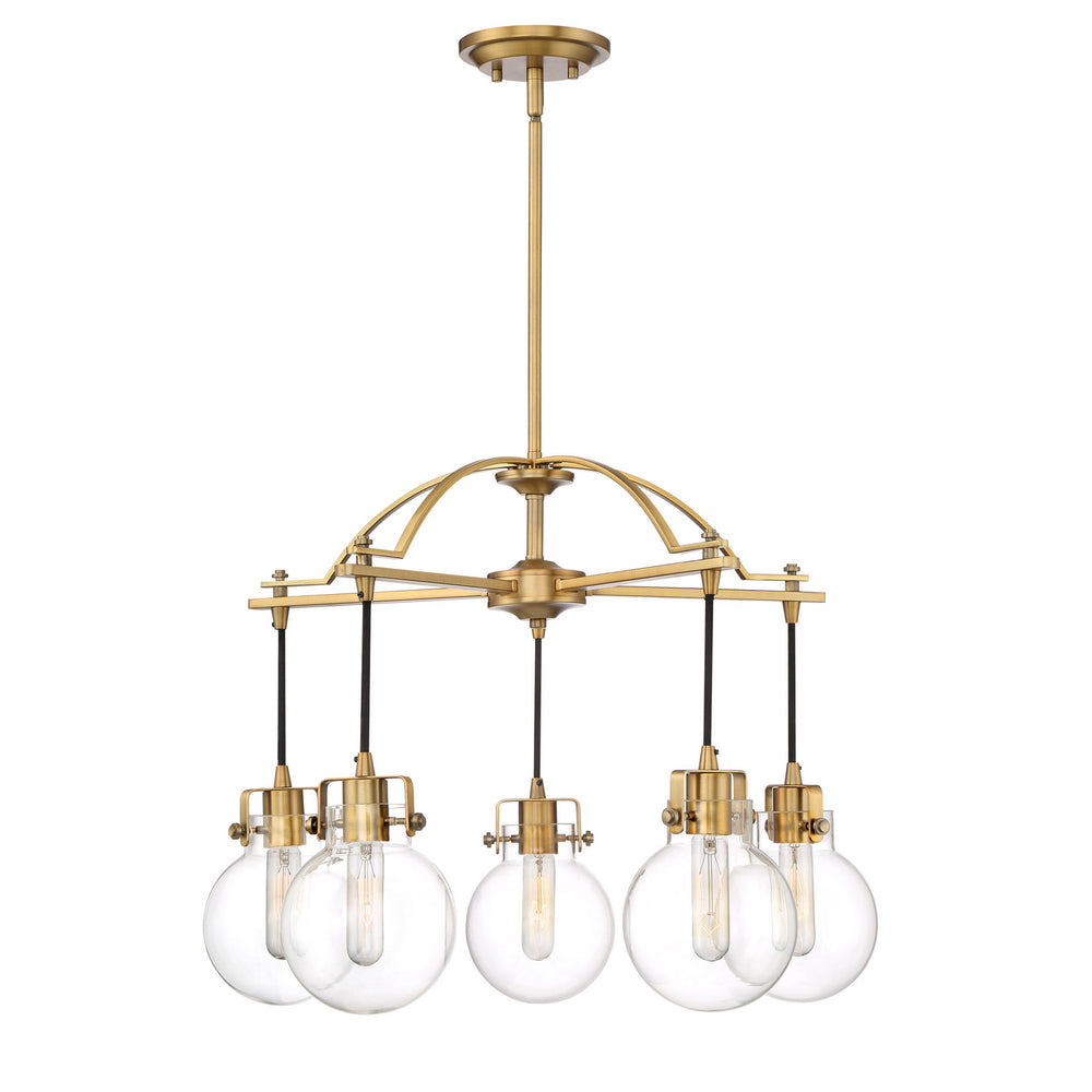 Quoizel - Five Light Chandelier - Sidwell - Weathered Brass- Union Lighting Luminaires Decor