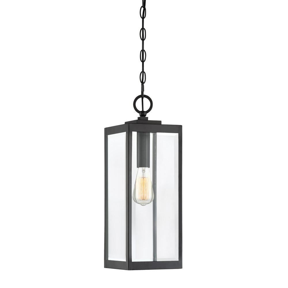 Quoizel - One Light Outdoor Hanging Lantern - Westover - Earth Black- Union Lighting Luminaires Decor