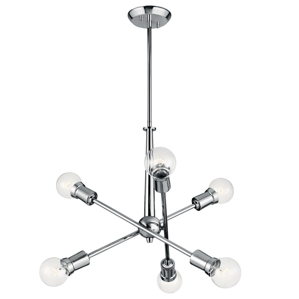 Kichler Canada - Six Light Chandelier - Armstrong - Chrome- Union Lighting Luminaires Decor