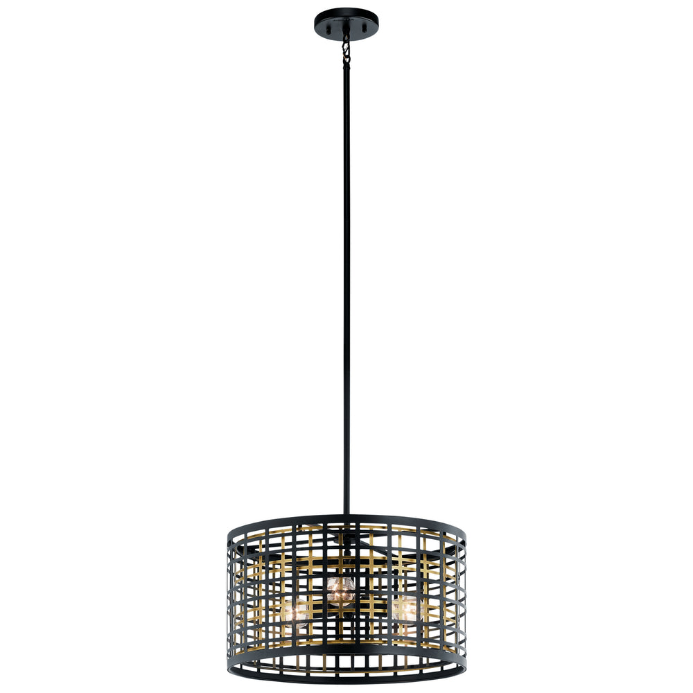 Kichler Canada - Three Light Pendant/Semi Flush Mount - Aldergate - Black- Union Lighting Luminaires Decor