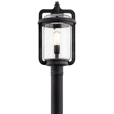 Kichler Canada - One Light Outdoor Post Mount - Andover - Weathered Zinc- Union Lighting Luminaires Decor