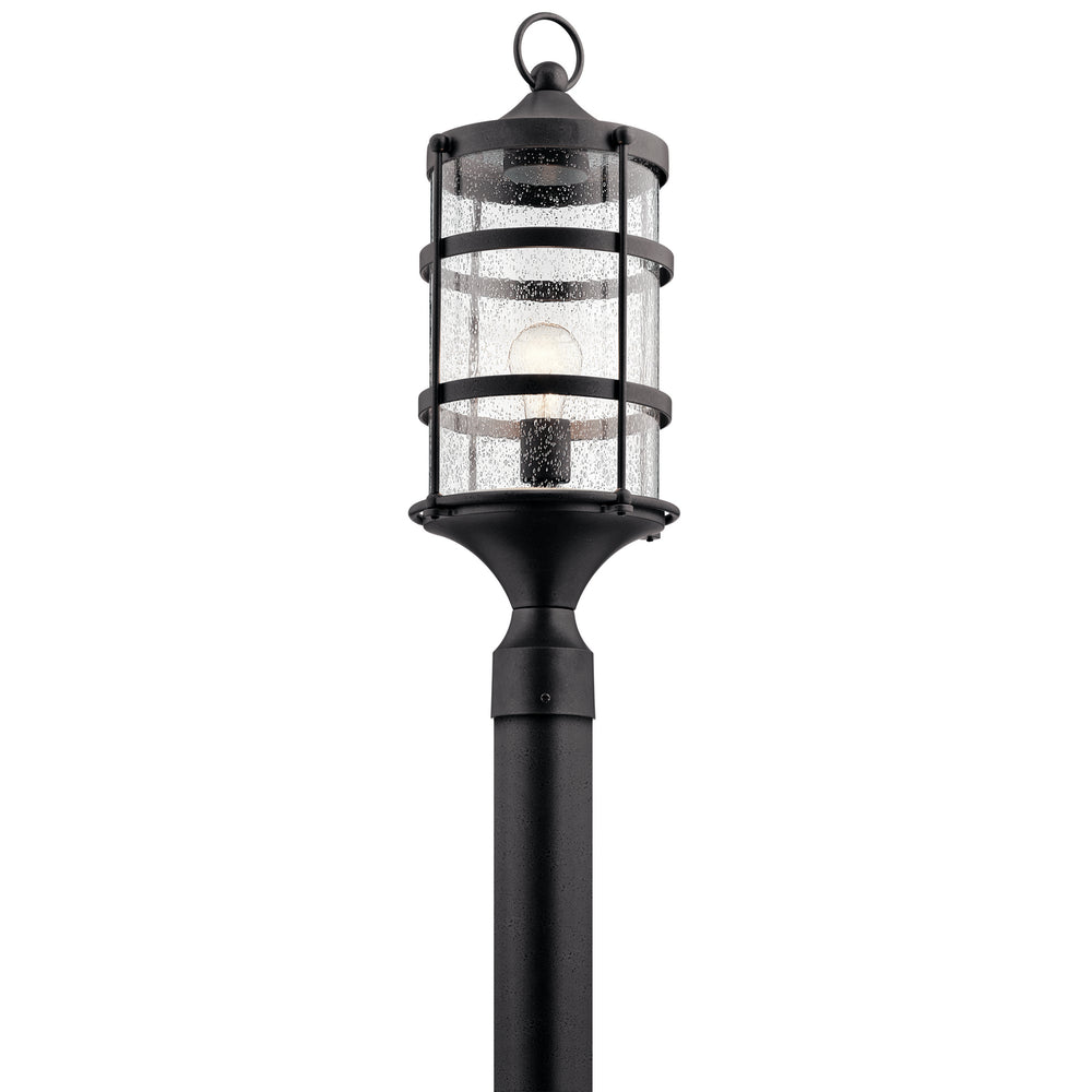 Kichler Canada - One Light Outdoor Post Mount - Mill Lane - Anvil Iron- Union Lighting Luminaires Decor
