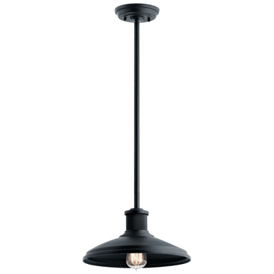 Kichler Canada - One Light Outdoor Pendant/Semi Flush - Allenbury - Textured Black- Union Lighting Luminaires Decor