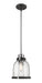Z-Lite Canada - One Light Mini Pendant - Burren - Matte Black / Chrome- Union Lighting Luminaires Decor