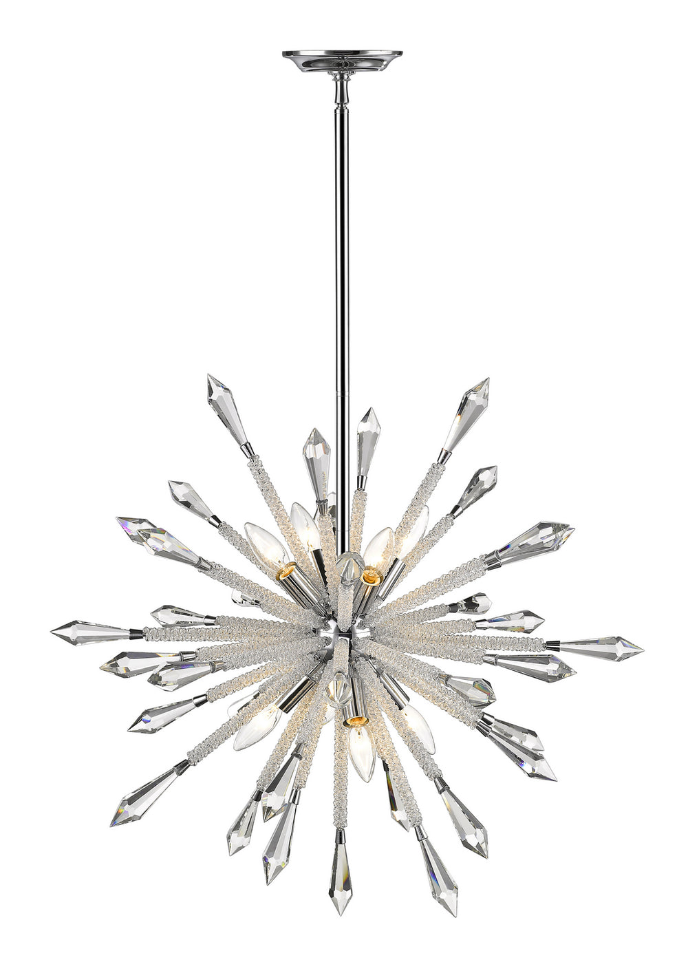 Z-Lite Canada - Eight Light Chandelier - Soleia - Chrome- Union Lighting Luminaires Decor