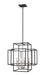 Z-Lite Canada - Four Light Pendant - Titania - Black / Brushed Nickel- Union Lighting Luminaires Decor