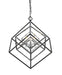 Z-Lite Canada - Three Light Chandelier - Euclid - Chrome / Matte Black- Union Lighting Luminaires Decor