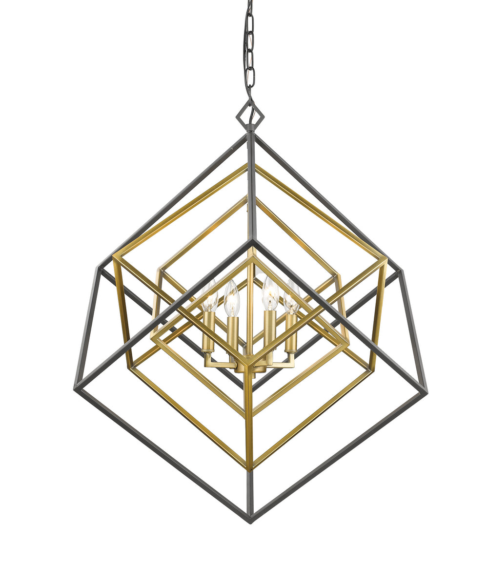 Z-Lite Canada - Four Light Chandelier - Euclid - Olde Brass / Bronze- Union Lighting Luminaires Decor