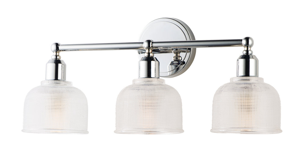 Maxim - Three Light Bath Vanity - Hollow - Polished Chrome- Union Lighting Luminaires Decor