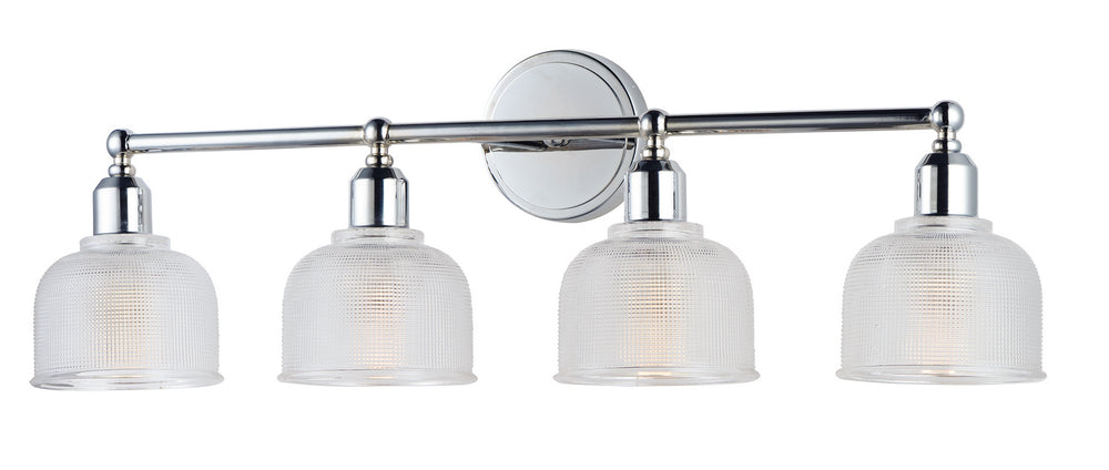 Maxim - Four Light Bath Vanity - Hollow - Polished Chrome- Union Lighting Luminaires Decor