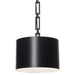 Crystorama - One Light Chandelier - Alston - Matte Black + White- Union Lighting Luminaires Decor