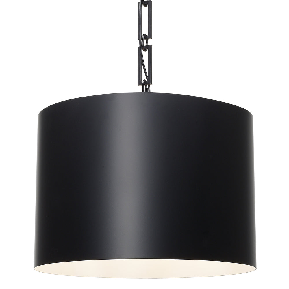 Crystorama - Six Light Chandelier - Alston - Matte Black + White- Union Lighting Luminaires Decor