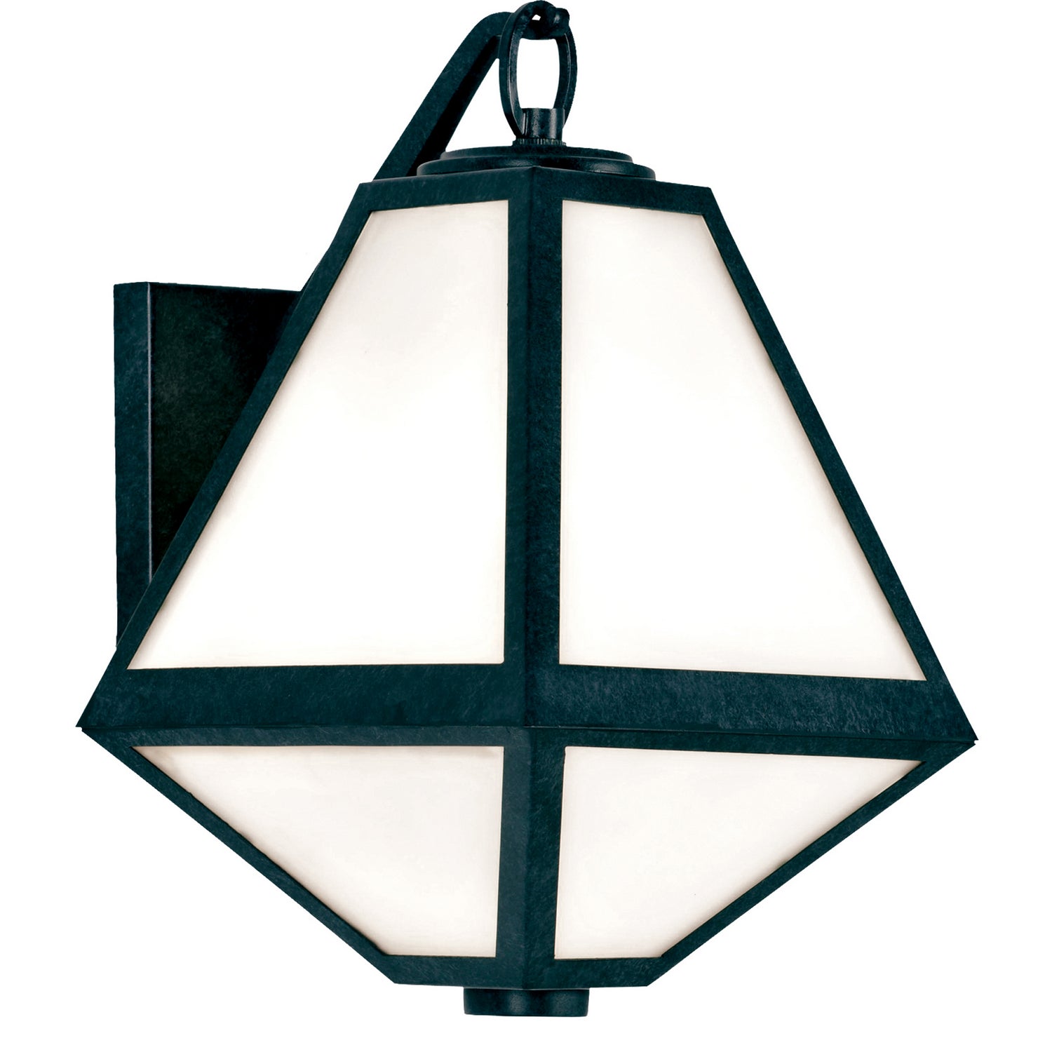 Crystorama - One Light Outdoor Wall Sconce - Glacier - Black Charcoal- Union Lighting Luminaires Decor