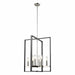 DVI Canada - Eight Light Foyer Pendant - Blairmore - Satin Nickel And Graphite With Clear Glass- Union Lighting Luminaires Decor