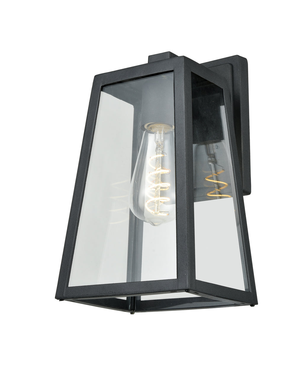 DVI Canada - One Light Outdoor Wall Sconce - Moraine Outdoor - Black w/Clear Glass- Union Lighting Luminaires Decor