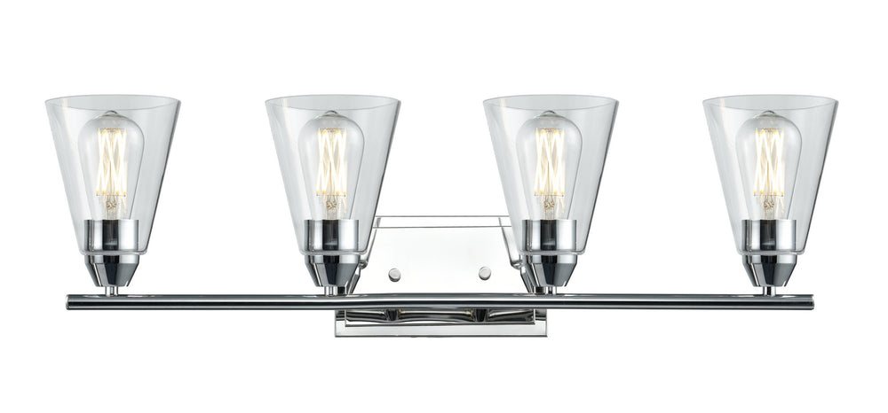 DVI Canada - Four Light Vanity - Louisbourg - Chrome w/Clear Glass- Union Lighting Luminaires Decor