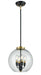 DVI Canada - Four Light Foyer Pendant - Frontenac - Multiple Finishes And Graphite w/Clear Glass- Union Lighting Luminaires Decor