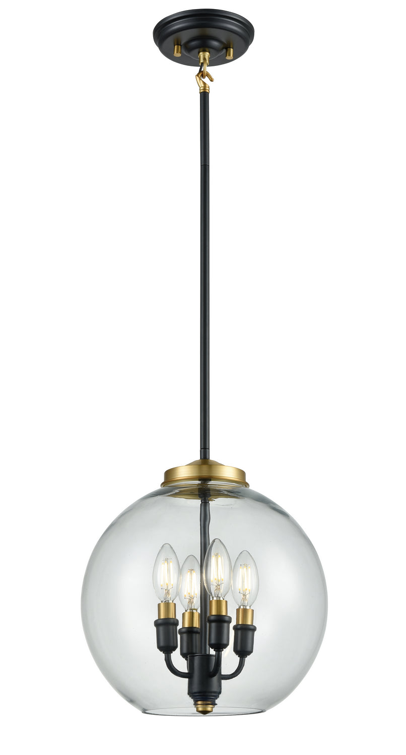 DVI Canada - Four Light Foyer Pendant - Frontenac - Multiple Finishes And Graphite w/Clear Glass- Union Lighting Luminaires Decor