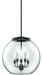 DVI Canada - Six Light Foyer Pendant - Frontenac - Multiple Finishes And Graphite w/Clear Glass- Union Lighting Luminaires Decor