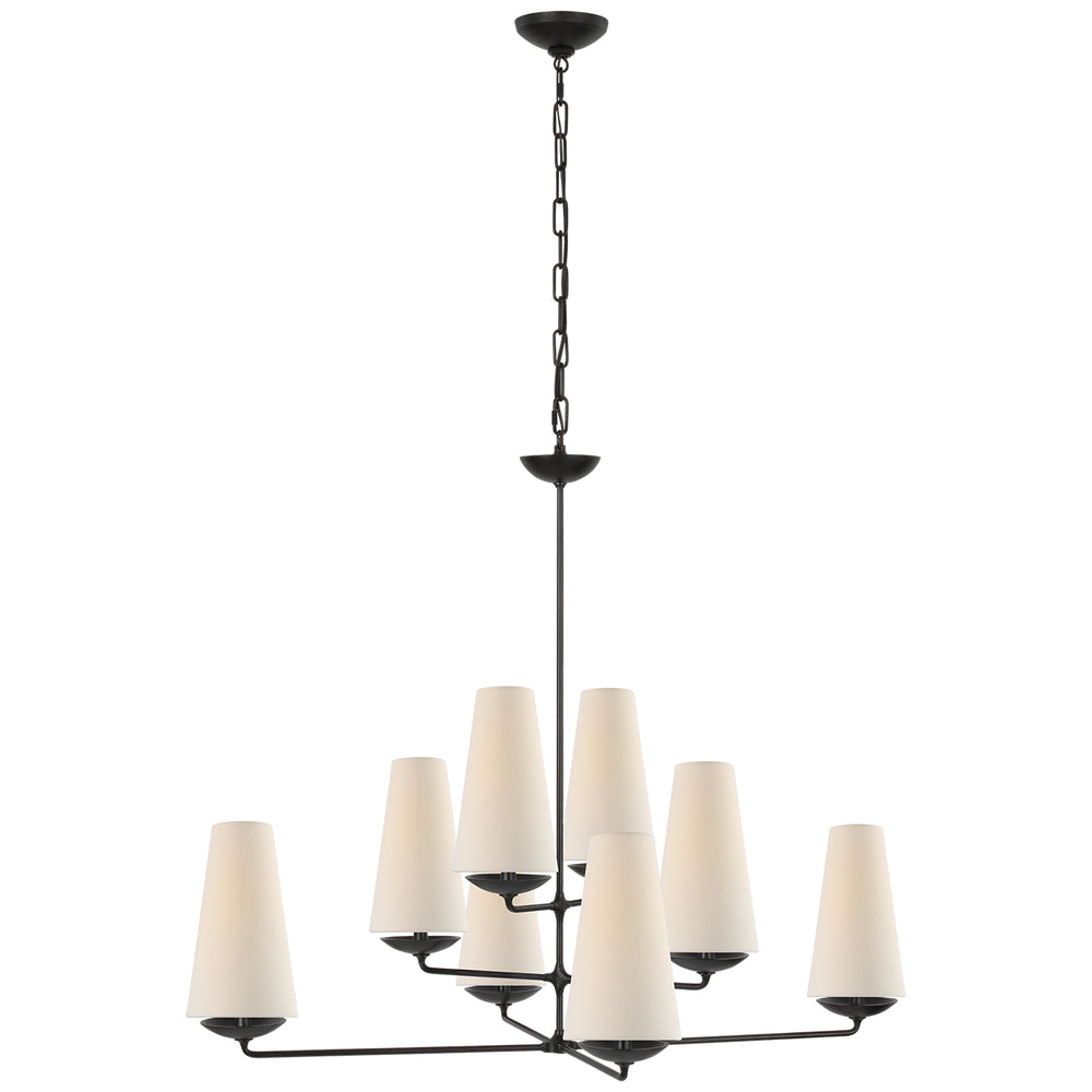 Visual Comfort Signature Canada - Eight Light Chandelier - Fontaine - Aged Iron- Union Lighting Luminaires Decor