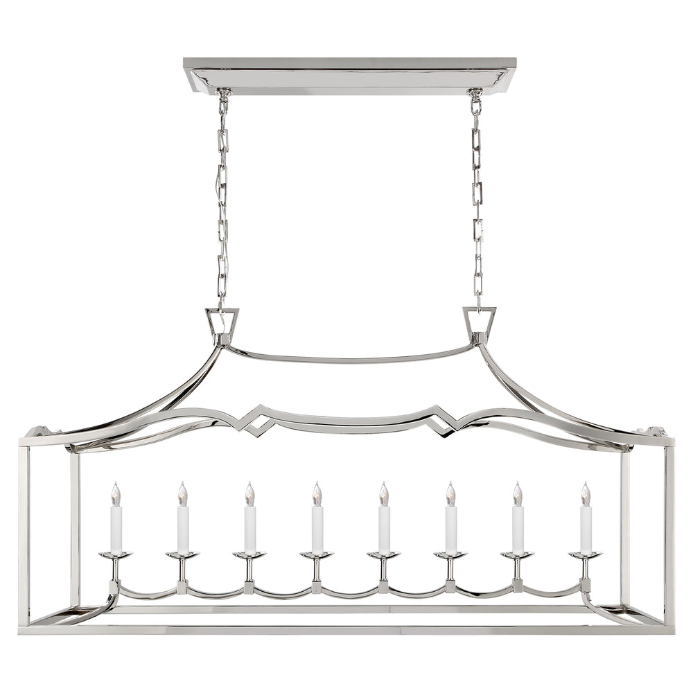 Visual Comfort Signature Canada - Eight Light Linear Pendant - Darlana Fancy - Polished Nickel- Union Lighting Luminaires Decor