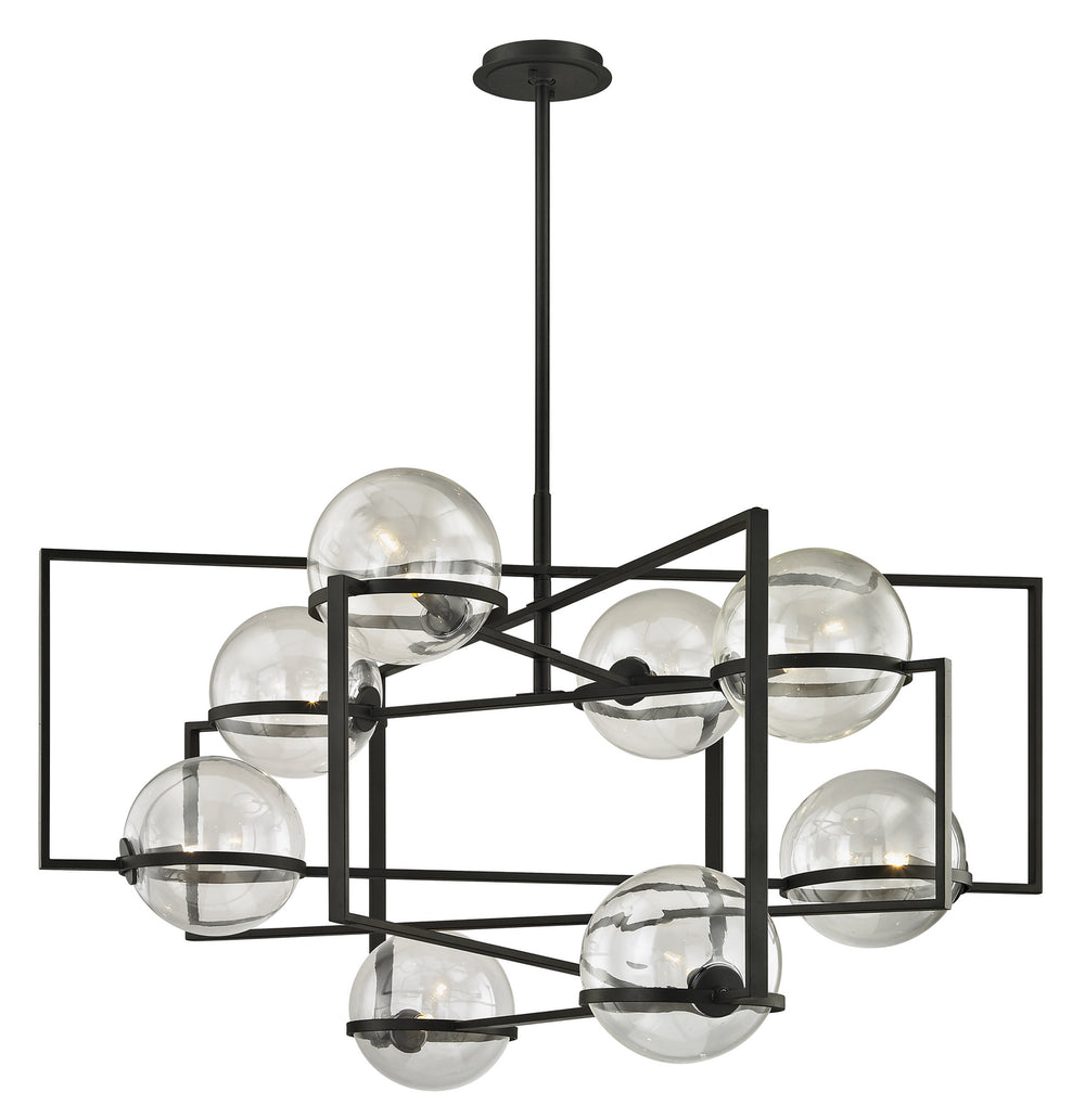 Troy Lighting Canada - Eight Light Chandelier - Elliot - Textured Black- Union Lighting Luminaires Decor