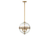 Savoy House - Three Light Pendant - Stirling - Warm Brass- Union Lighting Luminaires Decor