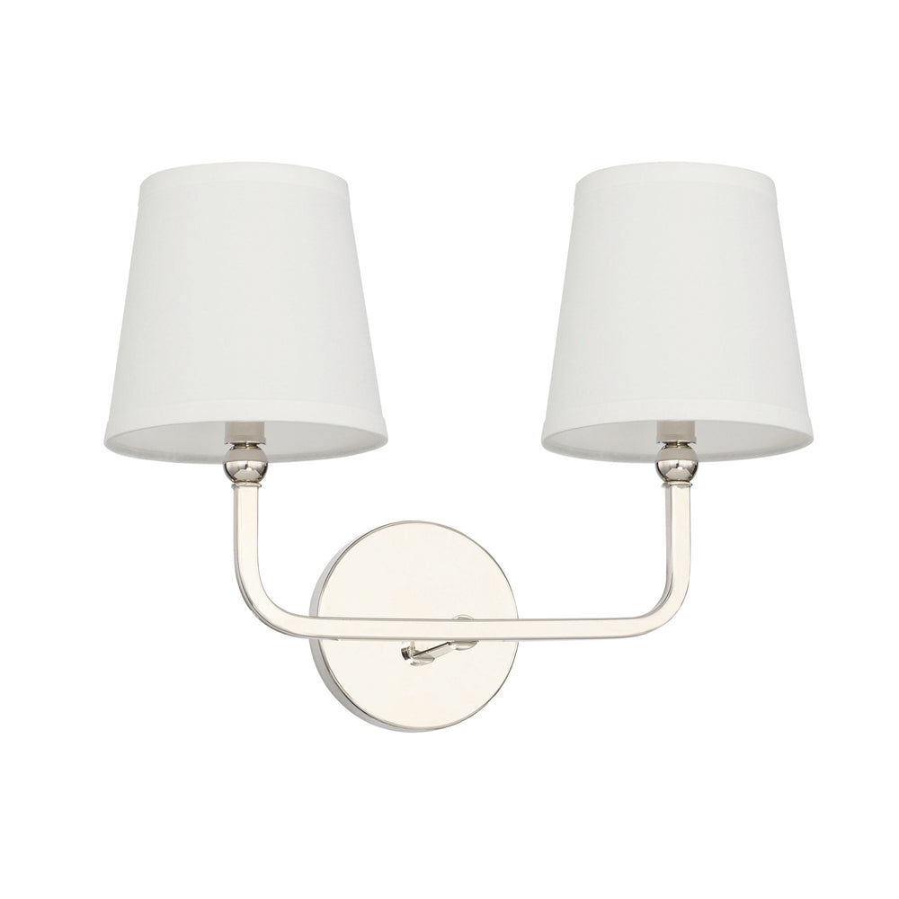 Capital Lighting - Two Light Vanity - Dawson - Polished Nickel- Union Lighting Luminaires Decor
