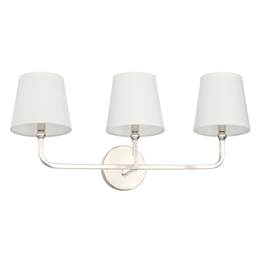 Capital Lighting - Three Light Vanity - Dawson - Polished Nickel- Union Lighting Luminaires Decor